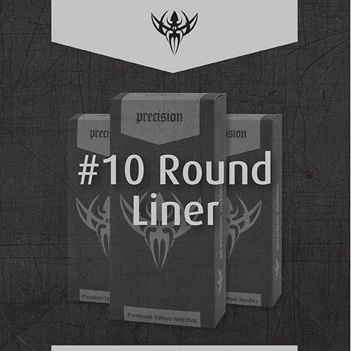 Precision Needles, Tattoo Needles #12 (0.35mm) BugPin Round Liner 3.5mm Extra Long Taper, 7 Point Model 1007RLB, Box of 50