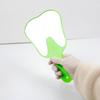 1pcs Green Color Teeth Shape Mirror Dental Gift Cosmetic Tooth Shape Cute Makeup Plastic Dental Mirrors with Handle view 2