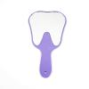1pcs Green Color Teeth Shape Mirror Dental Gift Cosmetic Tooth Shape Cute Makeup Plastic Dental Mirrors with Handle view 3