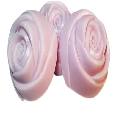 3pc Rose Shaped Soaps Gift Set - Fresh Cut Rose Scent - Shea Butter Goat Milk Soap