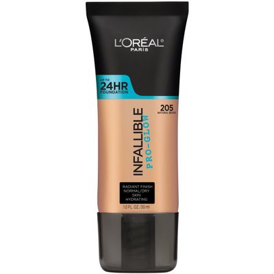 L'Oral Paris Infallible Pro-Glow Foundation, Natural Beige, 1 fl. oz.