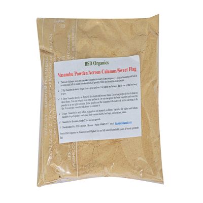 BSD Organics Vasambu Powder/Acrous Calamus/Sweet Flag scalp treatment/chillness to body, 100 Grams / 3.5 Ounce