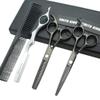 5.5 Inches Hair Cutting Scissors Set with Razor Combs Lether Scissors Case,Hair Cutting Shears Hair Thinning Shears for Personal and Professional (Grey) view 1