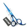 5.5 Inches Hair Cutting Scissors Set with Razor Combs Lether Scissors Case,Hair Cutting Shears Hair Thinning Shears for Personal and Professional (Blue) view 4