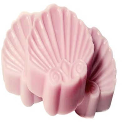 3pc Gift Set Shell Shaped Soaps - Carnation Scent Shea Butter Goat Milk Soap