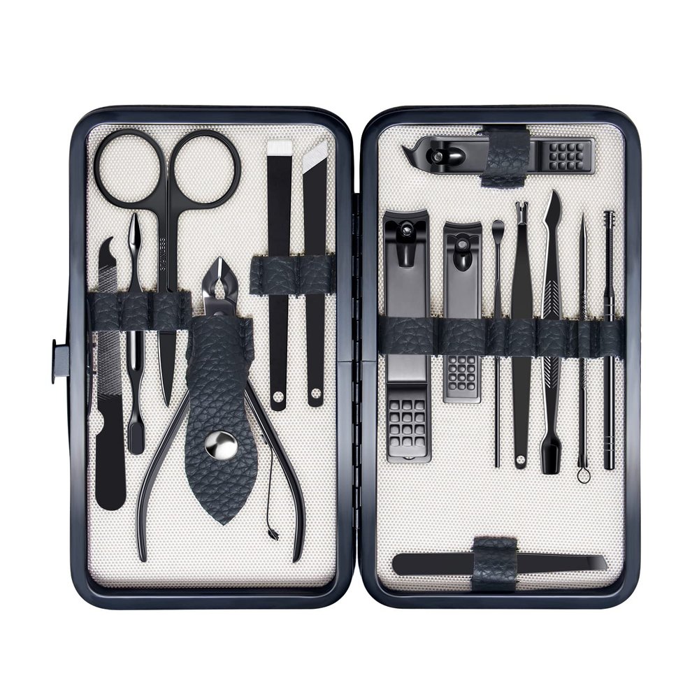 FIXBODY Nail Clippers for Men, Nail Grooming Kit, Manicure Kit Gift for Men, Nail Clippers Set for Women, Fingernail Clippers and Toenail Clippers