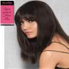 Hairdo Clip-In Human Hair Fringe Bangs Color R14/88H Golden Wheat - 4.25" Front | 9" Sides Monofilament Crown Connects Long Layers to Blend 3 Pressure-Sensitve Clips Cabello Humano view 3