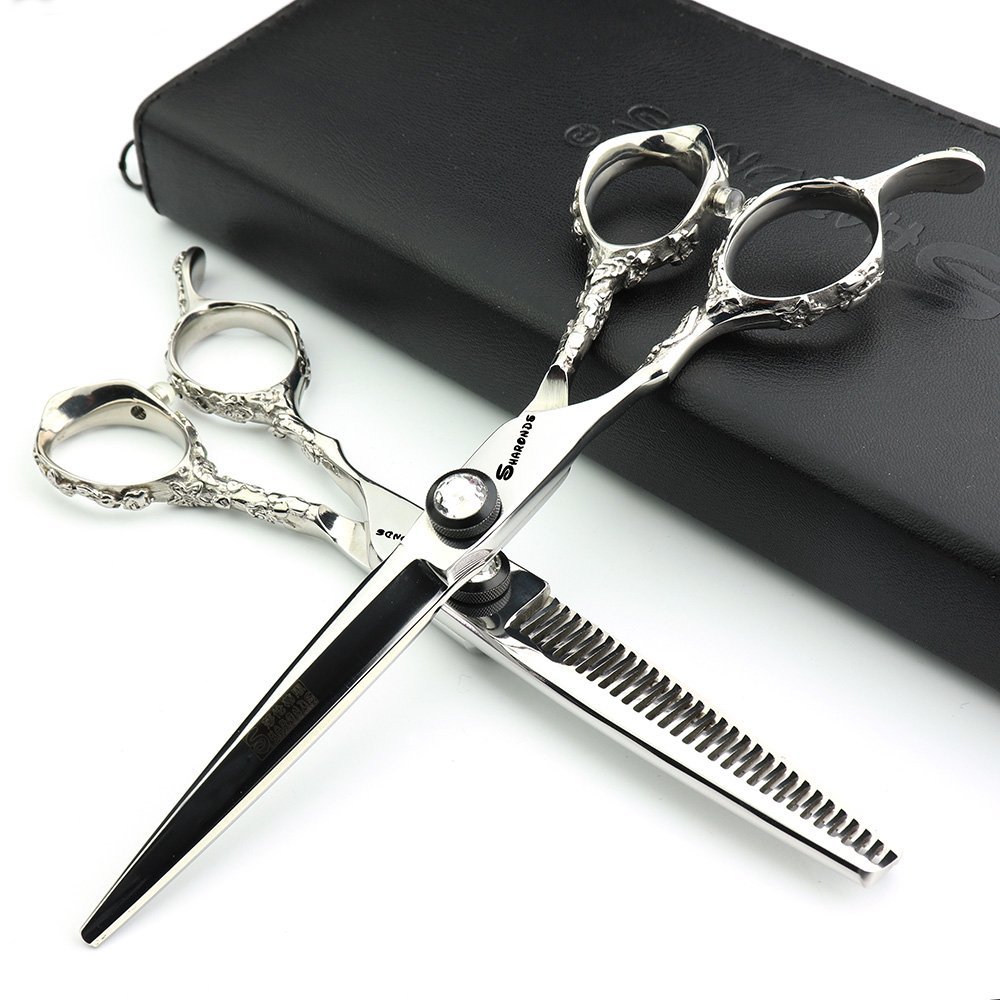 6 inch left hand hairdresser, Japan professional hair scissors, scissors, hairdresser thin scissors, multi-color optional