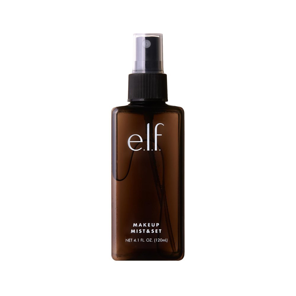 e.l.f. Makeup Mist & Set - Large Lightweight, Long Lasting, All-Day Wear Revitalizes, Refreshes, Hydrates, Soothes Infused with Aloe, Green Tea and Cucumber 4 Fl Oz