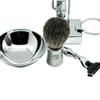 4 In 1 Shaving Set Shaving Kit Include Badger Hair Shaving Brush Shaving Bowl 3 Blade Razor And Metal Stand view 3