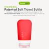 humangear GoToob+ (Medium) | Refillable Silicone Travel Bottle | Locking Lid | Food-Safe Material | Red, Medium (2.5 fl.oz.; 74ml) view 2
