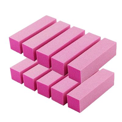 10 Pack Pink Buffer Sanding Block Files Grit Manicure Nail Art Tips Tool Nail Art Buffer Buffing Sanding Files Block for Women DIY Nail Art by TheBigThumb