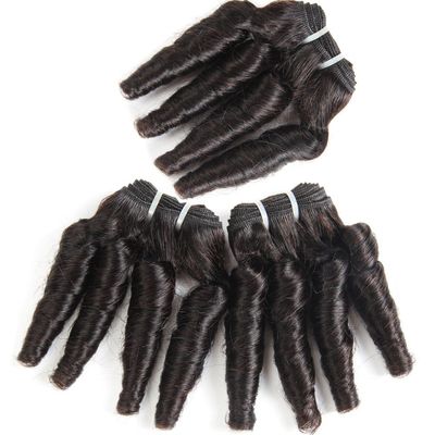 Molefi Brazilian Funmi Hair 3 Bundles burmese curly bundles human hair Short Curly Weave 9A Unprocessed Brazilian Human Hair Extensions 100g/pc Full Head Natural Color (10" 12" 14")