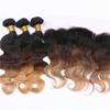 Cloud Hair Three Color 1B 4 27 Ear To Ear Frontal With Brazilian Human Body Wave Hair Extensions 4Pcs Lot Ombre Blonde Color 3Bundles Weaves With Lace Frontal 13x4 (18 20 22+16 inch frontal) view 3