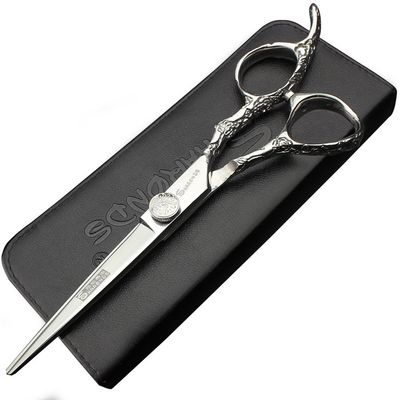 6-inch Personalized Rose Printing Hair Scissors Set Hair Stylist Barber Special Tools (Cutting Scissors)
