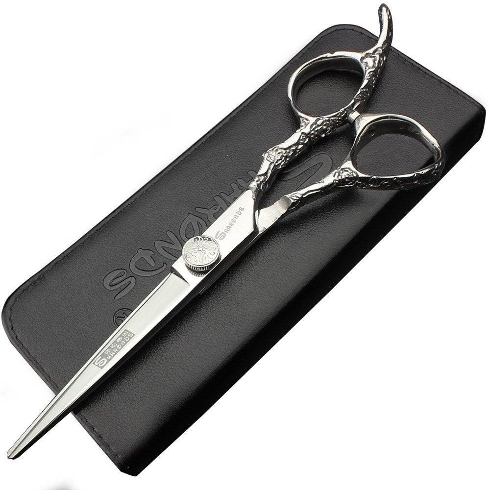 6-inch Personalized Rose Printing Hair Scissors Set Hair Stylist Barber Special Tools (Cutting Scissors)