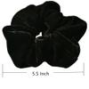 6 Pcs Black Color Large Size Velvet Scrunchies for Women Hair Elastic Bands view 3