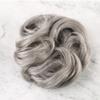 Bella Hair 100% Real Human Hair Piece, Messy Hair Bun Scrunchie for Women Wavy Curly Up-Do Hairpiece (#Silver Gray) view 2