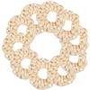 10 Pack Shoelace Hair Scrunchies Hair Ties - Cream view 1
