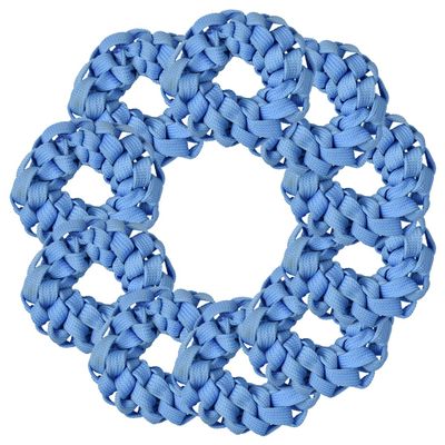 10 Pack Shoelace Hair Scrunchies Hair Ties - Light Blue
