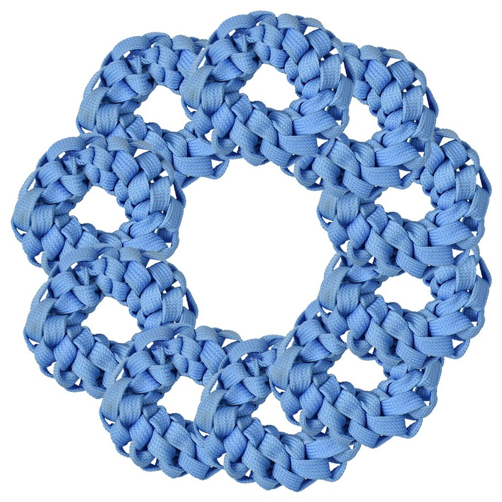 10 Pack Shoelace Hair Scrunchies Hair Ties - Light Blue