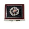 1928 Jewelry Classico Floreale Red Crystal Square Compact Mirror view 1