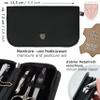 3 Swords Germany - brand quality 6 piece manicure pedicure grooming kit set genuine leather case black, Made in Germany view 4