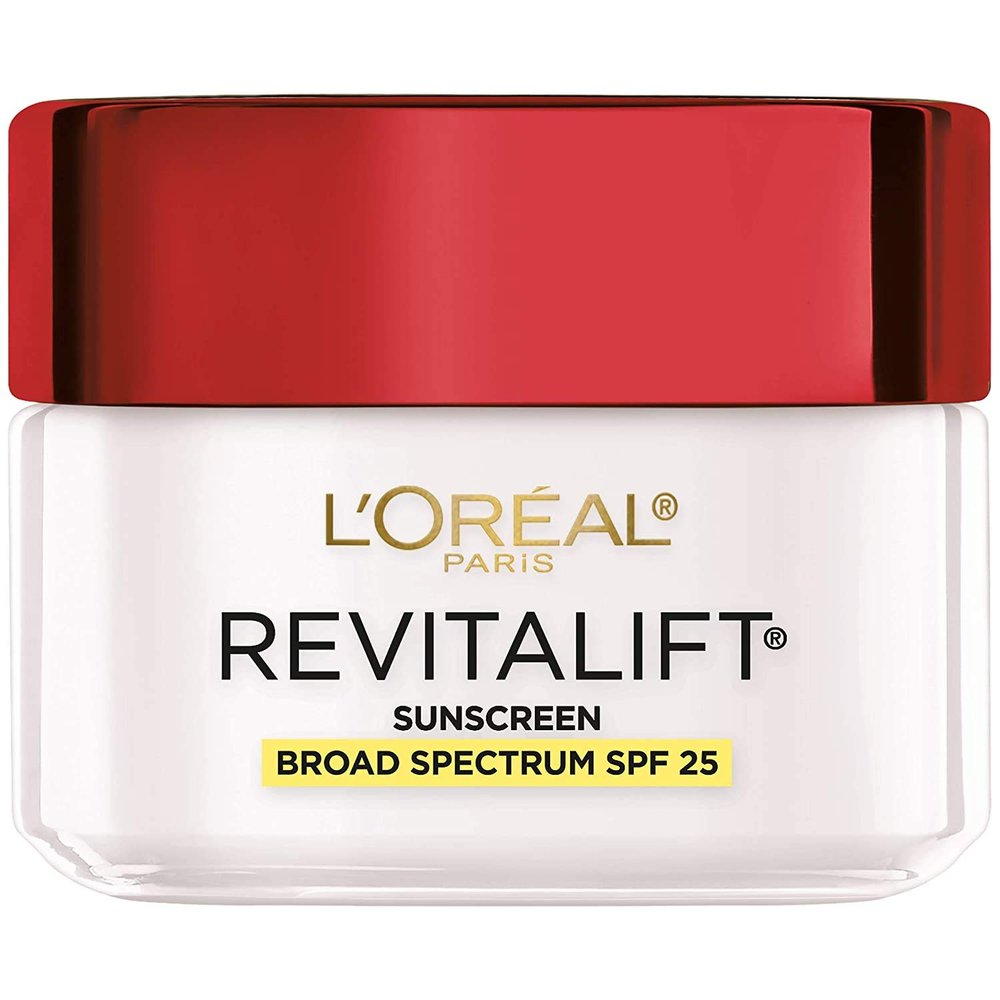 L'Oral Paris Revitalift Anti-Wrinkle and Firming Face Moisturizer with SPF 25, Pro-Retinol and Centella Asiatica, Paraben Free, 1.7 oz (Packaging may vary)