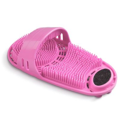 meidong Silicone Shower Foot Scrubber Personal Foot Massage and Cleaning, Non-Slip Foot Scrubber for Men and Women (1PCS Pink)