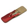Mont Bleu 3-piece Manicure Set with crystal nail file, in Cruelty Free Red Leatherette Case | Italian Scissors - Red Czech Crystal Nail File - German Case view 1