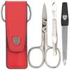3 Swords Germany - brand quality 3 piece manicure pedicure grooming kit set for professional finger & toe nail care scissors file genuine leather case in gift box, Made in Solingen Germany (03737) view 1