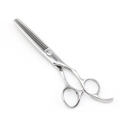 6" Barber Hair Scissors Hair Thinning Shears Professional Hair Thinning Scissors 30 Teeth 440C Silvery Convex Edge KINSARO for Hairdresser Barbershop or Home Use