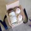 Birthday Gift Idea Birthday Cake Themed Gift Set with Vanilla Cake Candle and Vanilla Sprinkle Bath Bombs view 2