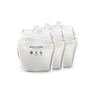 Gloves in A Bottle Shielding Lotion 3 Pack Refill Pouches for Dispenser