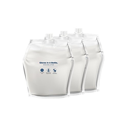 Gloves in A Bottle Shielding Lotion 3 Pack Refill Pouches for Dispenser