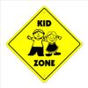 Kid Crossing Sign Zone Xing | Indoor/Outdoor | 14" Tall Children Child Play Slow be Safe Caution view 1