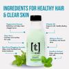 Teenology Teen Shampoo  Avoid Acne Breakouts, Non-Comedogenic, For Dry & Oily Scalps, Sulfate & Paraben Free, Natural Botanical Extracts, for Clear Skin & Healthy Hair, 16 oz  (Mint) view 3