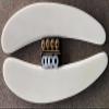 Camel Bone 7/8-1 Inch Size Straight Razor Blades Scales/Handles With Brass Hardware Straight Razor Making Razorsmith Supply For Puma Dovo Boker Straight Razors. Sized at 6"x3/4"-3/8"x5/32". view 1