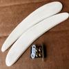 Camel Bone 7/8-1 Inch Size Straight Razor Blades Scales/Handles With Brass Hardware Straight Razor Making Razorsmith Supply For Puma Dovo Boker Straight Razors. Sized at 6"x3/4"-3/8"x5/32". view 3