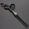 6 inch hairdressing scissors 440C steel hairdressing cutting scissors+thinning scissors (black) (Thinning Scissors) view 3