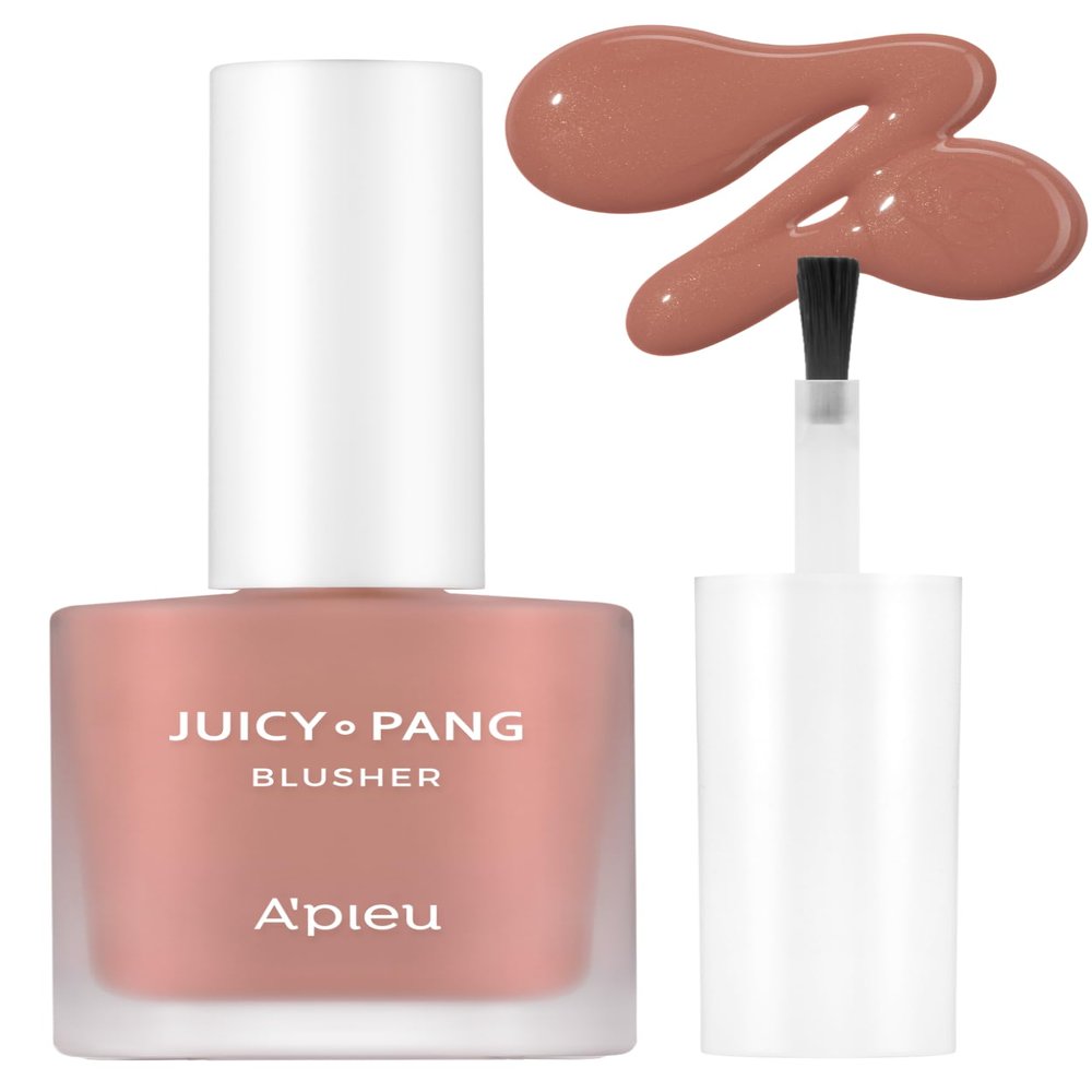 A'PIEU Juicy-Pang Water Blusher [BE01]  Fruity Liquid Blush for Cheeks, Buildable & Blendable Color, Hydrating Dewy Finish with Fruit Extract Blend & Rose Flower Water, 0.31 fl oz