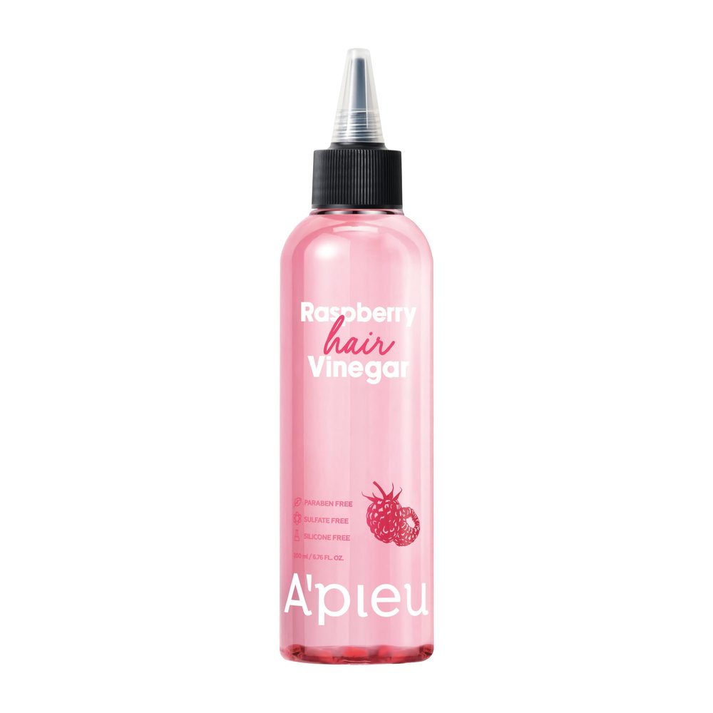 APIEU Raspberry Hair Vinegar Rinse - Scalp Clean & Detox for Oily and Itchy Scalp, Buildup & Dandruff Scalp Treatment, pH-Balancing for Fresh and Shiny Hair. Korean Haircare. 6.76 fl oz