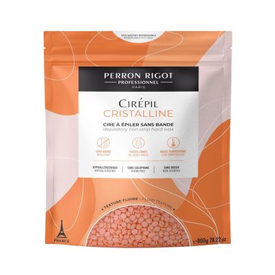 Cirepil - Cristalline - 800g / 28.22 oz Hard Wax Beads Bag - Unscented & Rosin-Free, Micro-Crystalline Formula for Highly Sensitive Skin - Clear Gel Stripless Hair Removal for Face & Body, Low-Temp