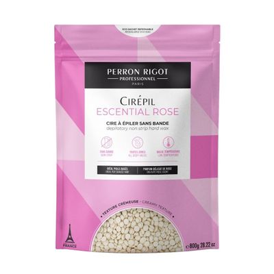 Cirepil - Escential Rose 800g / 28.22 oz Hard Wax Beads Bag - Creamy Rose Scented Wax for Face, Bikini & Body - All-Purpose Formula with Beeswax - Low Temp Refill Bag
