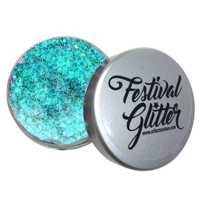 Art Factory Festival Glitter - Blue Lagoon (50 ml/1 fl oz), Cosmetic Glitter Gel