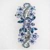 Faship Gorgeous Navy Blue Rhinestone Crystal Floral Hair Barrette Clip view 3