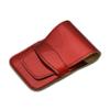 Mont Bleu 5-piece Manicure Set with crystal nail file, in Cruelty Free Red Leatherette Case | Italian Scissors - Silver Czech Crystal Nail File - German Case view 4