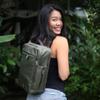 BowForBold Multi-Bag: Water Resistant with Toiletries compartment, Front Facing Card Slot - Great for Daily Commuting, Travel, Gym, Cycling (Olive) view 2