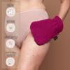 Renaissance Glove a body Exfoliating Mitt with face scrubbing accessory by Daniele Henkel  Vegan more effective & resistant than a loofah, brush or scrub sponge bath -100% natural (Royal Magenta) view 3