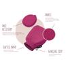 Renaissance Glove a body Exfoliating Mitt with face scrubbing accessory by Daniele Henkel  Vegan more effective & resistant than a loofah, brush or scrub sponge bath -100% natural (Royal Magenta) view 4
